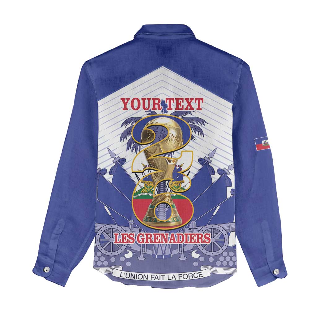 Personalized Les Grenadiers Haiti Football Women Casual Shirt 2026 Nou Retounen White Version - Wonder Print Shop