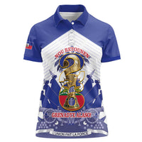 Personalized Les Grenadiers Haiti Football Women Polo Shirt 2026 Nou Retounen White Version - Wonder Print Shop