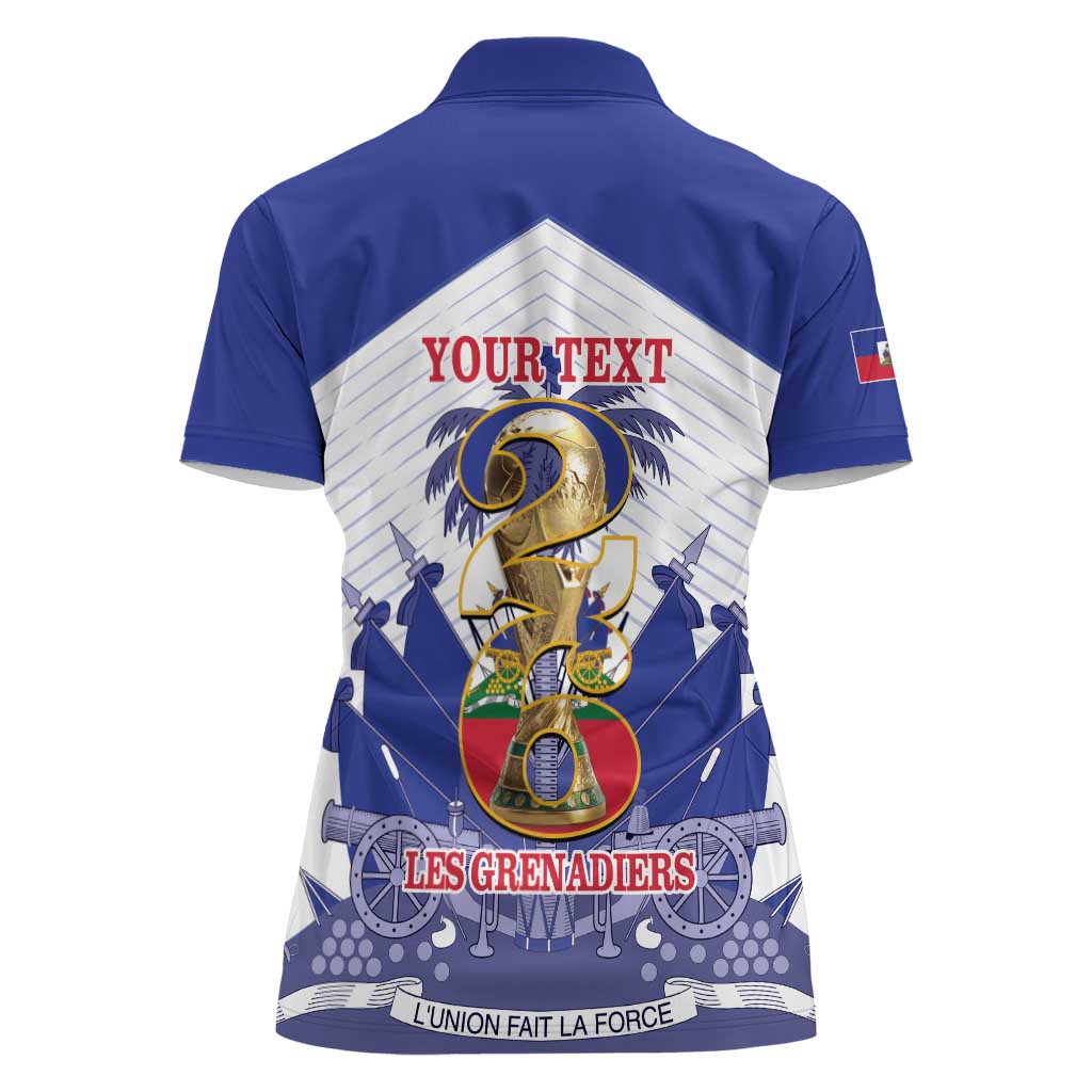 Personalized Les Grenadiers Haiti Football Women Polo Shirt 2026 Nou Retounen White Version - Wonder Print Shop