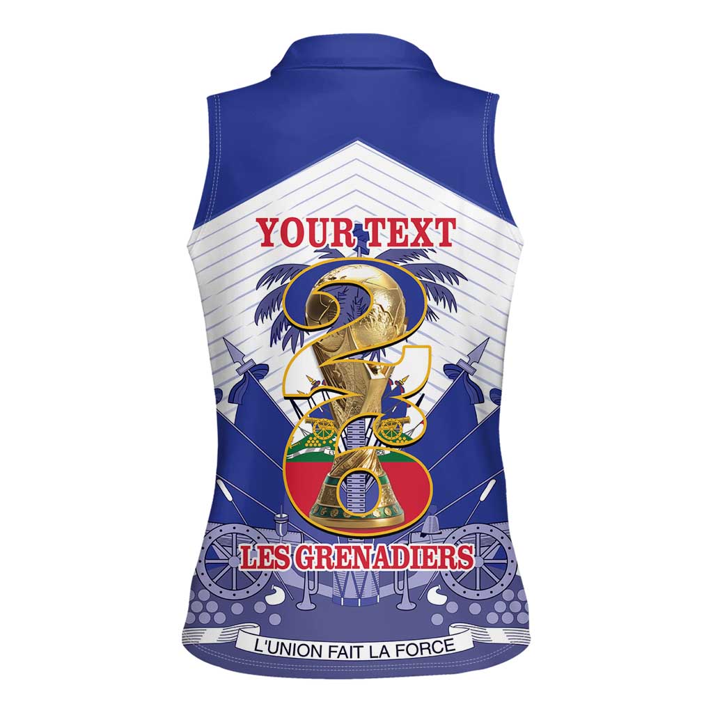 Personalized Les Grenadiers Haiti Football Women Sleeveless Polo Shirt 2026 Nou Retounen White Version - Wonder Print Shop