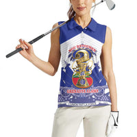 Personalized Les Grenadiers Haiti Football Women Sleeveless Polo Shirt 2026 Nou Retounen White Version - Wonder Print Shop