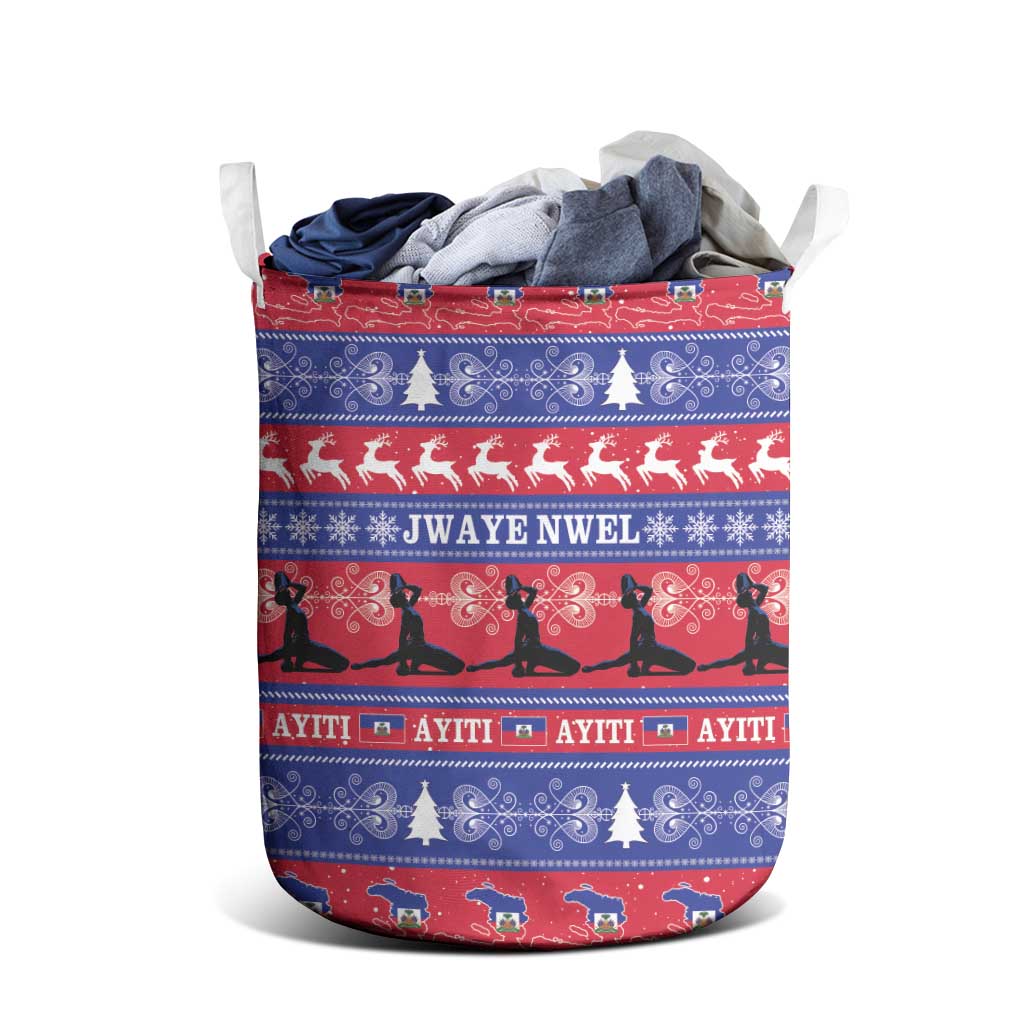 Haiti Christmas Laundry Basket Jwaye Nwel Ayiti Neg Marron Veve Vodou - Wonder Print Shop