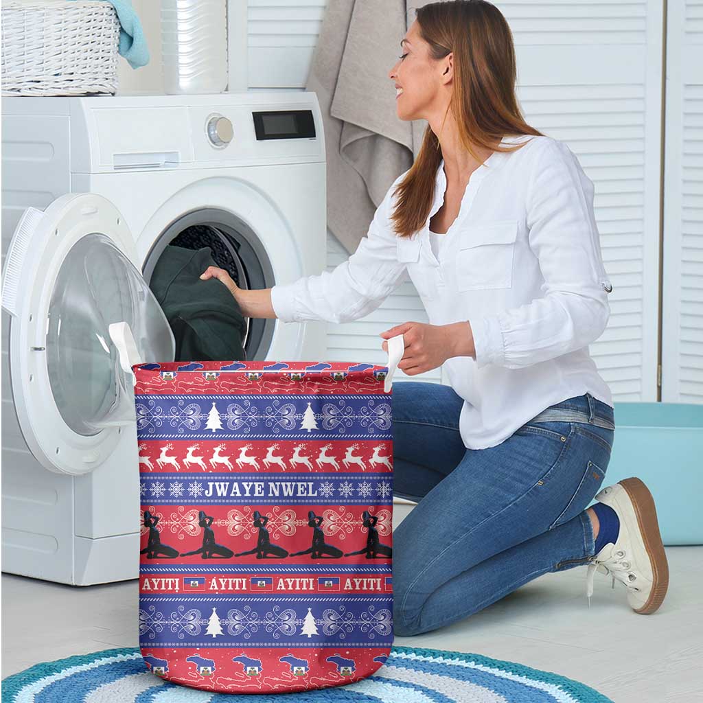 Haiti Christmas Laundry Basket Jwaye Nwel Ayiti Neg Marron Veve Vodou - Wonder Print Shop