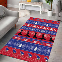 Haiti Christmas Area Rug Jwaye Nwel Ayiti Neg Marron Veve Vodou - Wonder Print Shop