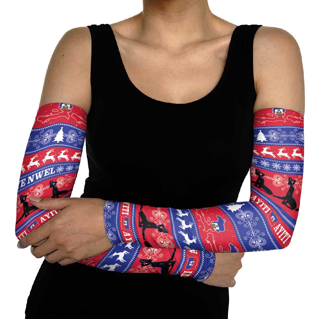 Haiti Christmas Arm Sleeves Jwaye Nwel Ayiti Neg Marron Veve Vodou - Wonder Print Shop