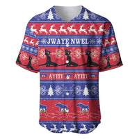 Haiti Christmas Baseball Jersey Jwaye Nwel Ayiti Neg Marron Veve Vodou - Wonder Print Shop