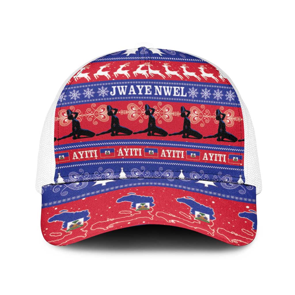 Haiti Christmas Baseball Net Cap Jwaye Nwel Ayiti Neg Marron Veve Vodou - Wonder Print Shop