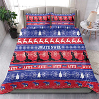 Haiti Christmas Bedding Set Jwaye Nwel Ayiti Neg Marron Veve Vodou - Wonder Print Shop