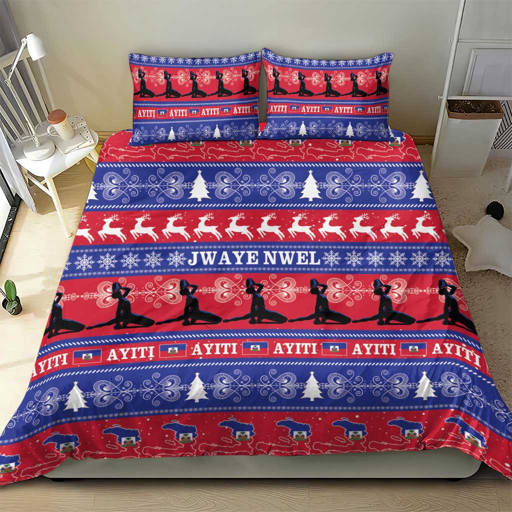 Haiti Christmas Bedding Set Jwaye Nwel Ayiti Neg Marron Veve Vodou - Wonder Print Shop