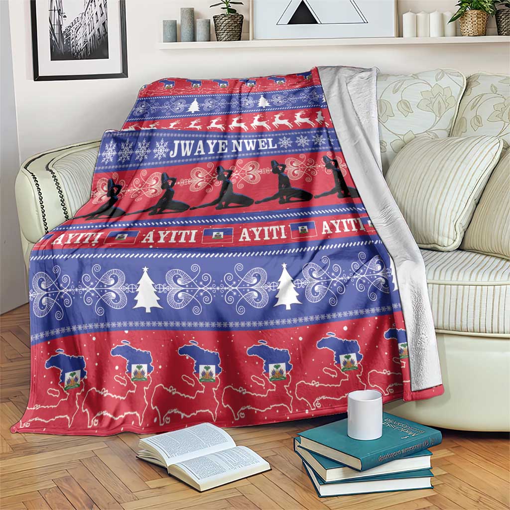 Haiti Christmas Blanket Jwaye Nwel Ayiti Neg Marron Veve Vodou - Wonder Print Shop