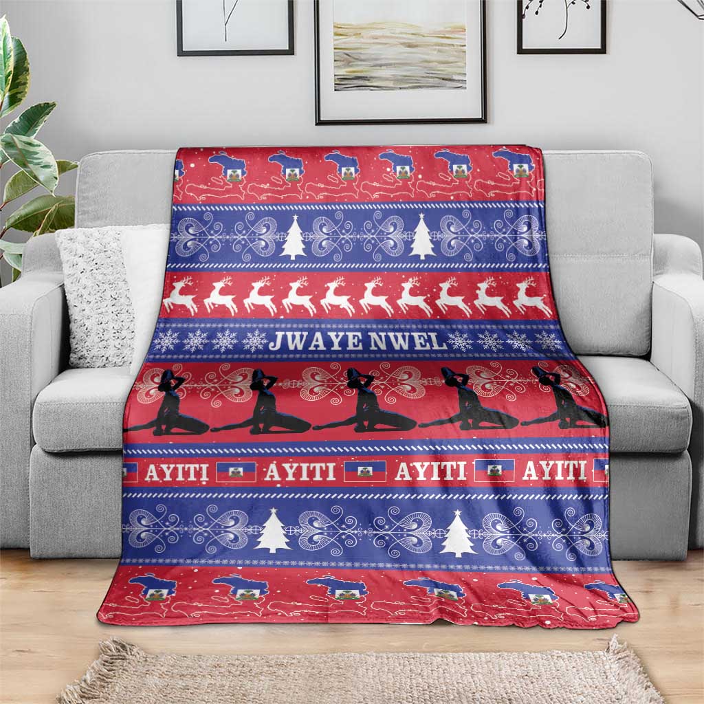 Haiti Christmas Blanket Jwaye Nwel Ayiti Neg Marron Veve Vodou - Wonder Print Shop