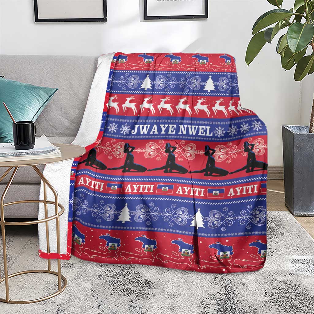 Haiti Christmas Blanket Jwaye Nwel Ayiti Neg Marron Veve Vodou - Wonder Print Shop