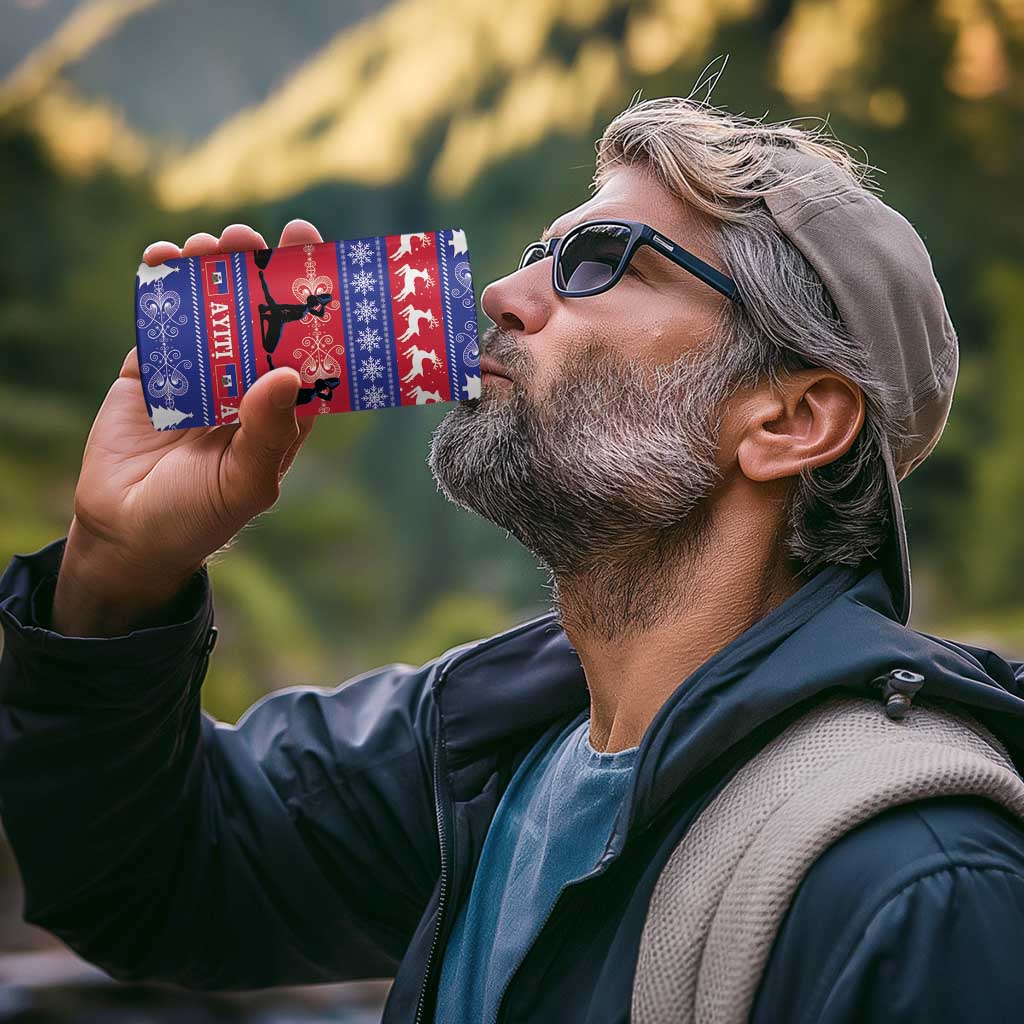 Haiti Christmas 4 in 1 Can Cooler Tumbler Jwaye Nwel Ayiti Neg Marron Veve Vodou - Wonder Print Shop