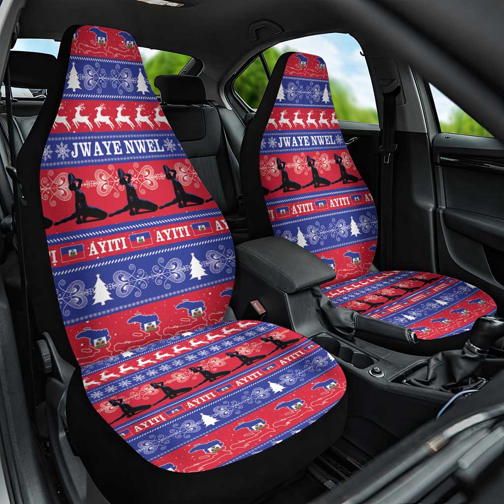 Haiti Christmas Car Seat Cover Jwaye Nwel Ayiti Neg Marron Veve Vodou - Wonder Print Shop