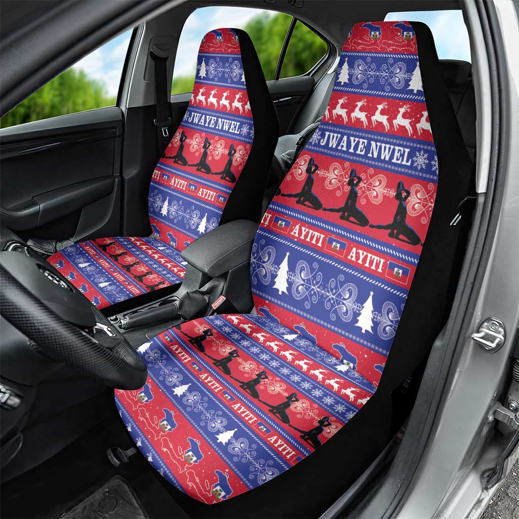 Haiti Christmas Car Seat Cover Jwaye Nwel Ayiti Neg Marron Veve Vodou - Wonder Print Shop