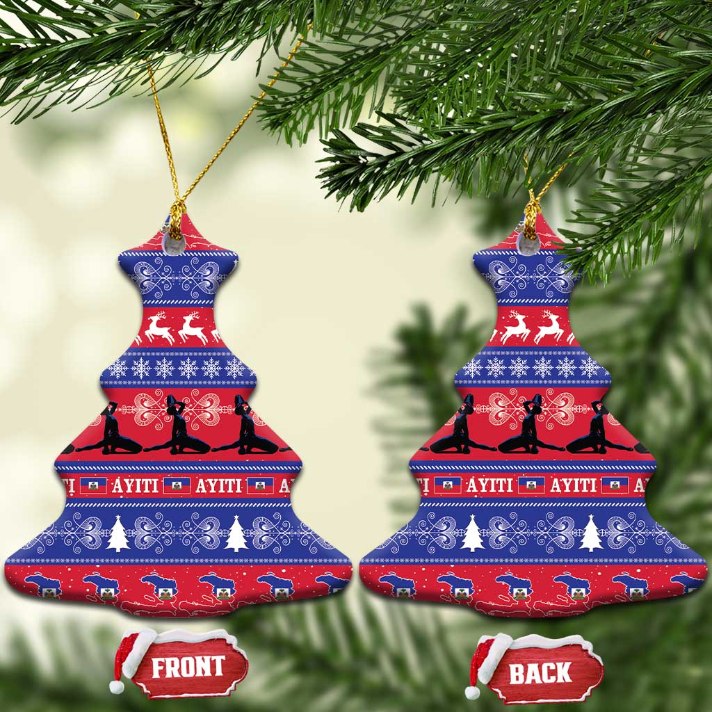 Haiti Christmas Ceramic Ornament Jwaye Nwel Ayiti Neg Marron Veve Vodou - Wonder Print Shop