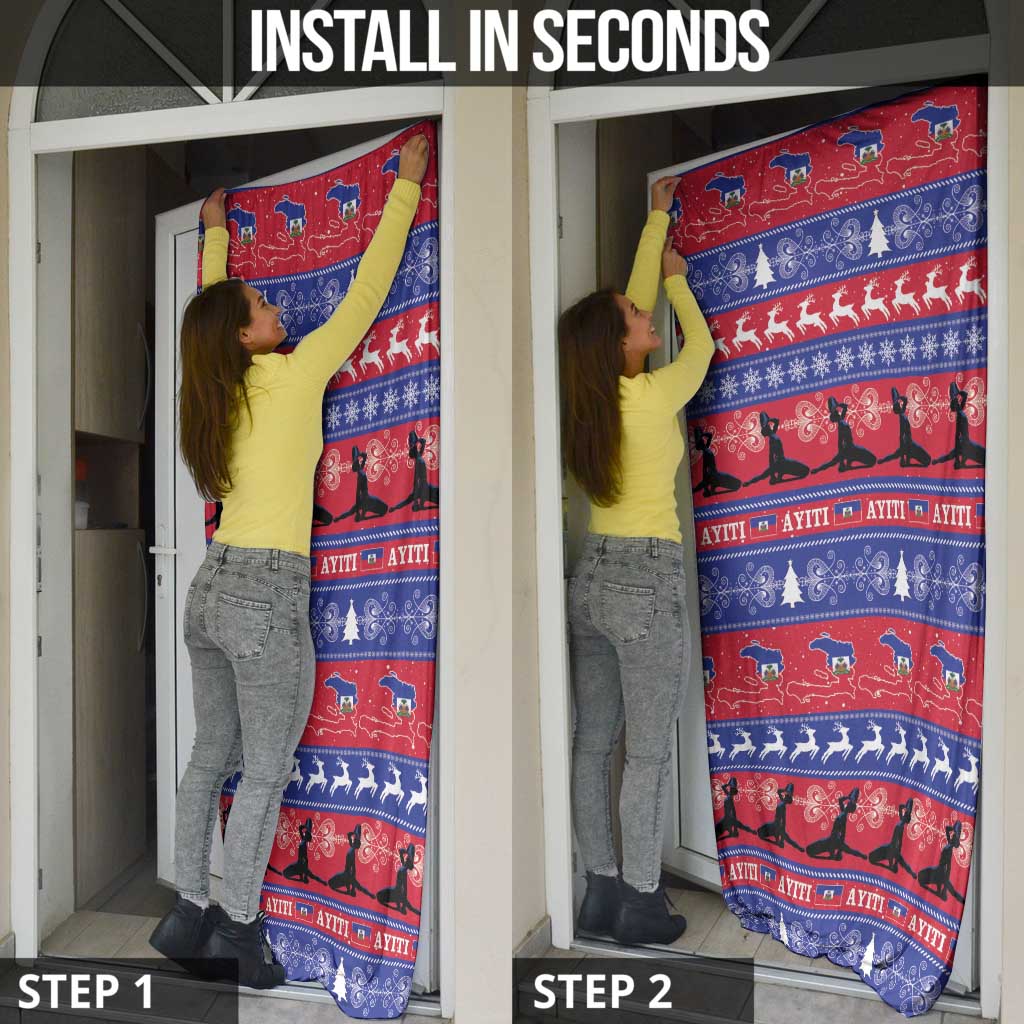Haiti Christmas Door Cover Jwaye Nwel Ayiti Neg Marron Veve Vodou - Wonder Print Shop