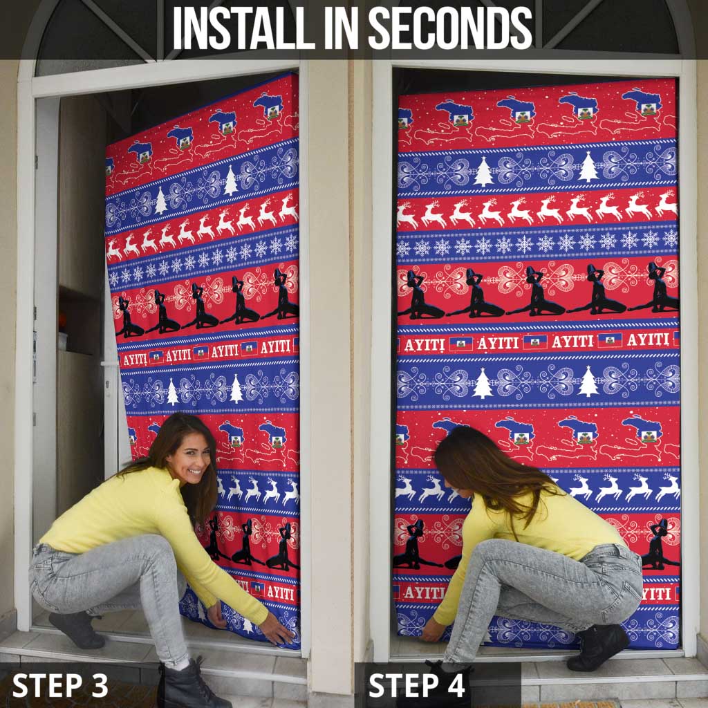 Haiti Christmas Door Cover Jwaye Nwel Ayiti Neg Marron Veve Vodou - Wonder Print Shop