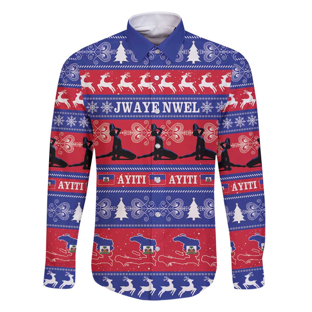 Haiti Christmas Family Matching Long Sleeve Bodycon Dress and Hawaiian Shirt Jwaye Nwel Ayiti Neg Marron Veve Vodou - Wonder Print Shop