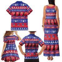 Haiti Christmas Family Matching Tank Maxi Dress and Hawaiian Shirt Jwaye Nwel Ayiti Neg Marron Veve Vodou - Wonder Print Shop