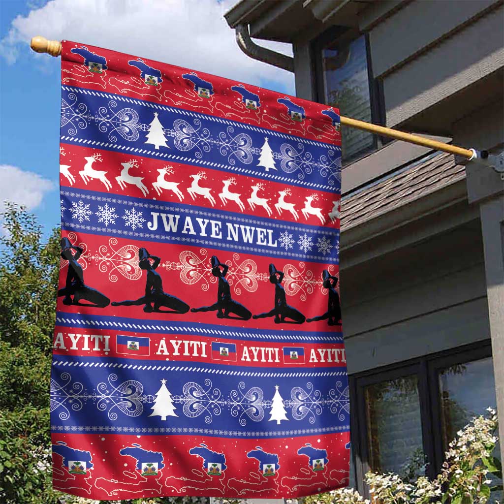 Haiti Christmas Garden Flag Jwaye Nwel Ayiti Neg Marron Veve Vodou - Wonder Print Shop