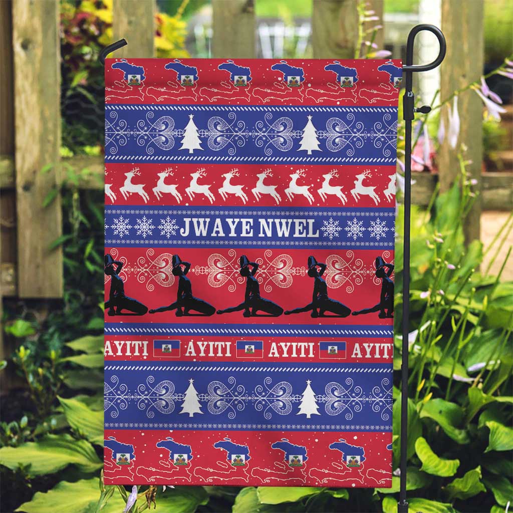 Haiti Christmas Garden Flag Jwaye Nwel Ayiti Neg Marron Veve Vodou - Wonder Print Shop