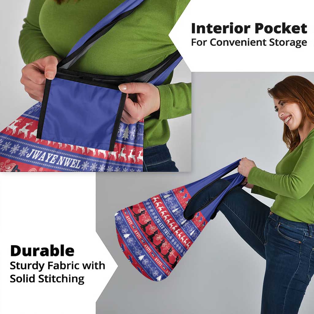 Haiti Christmas Grocery Bag Jwaye Nwel Ayiti Neg Marron Veve Vodou - Wonder Print Shop