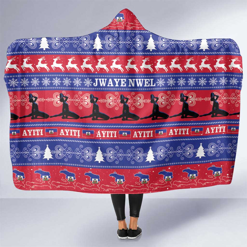 Haiti Christmas Hooded Blanket Jwaye Nwel Ayiti Neg Marron Veve Vodou - Wonder Print Shop