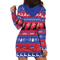 Haiti Christmas Hoodie Dress Jwaye Nwel Ayiti Neg Marron Veve Vodou - Wonder Print Shop