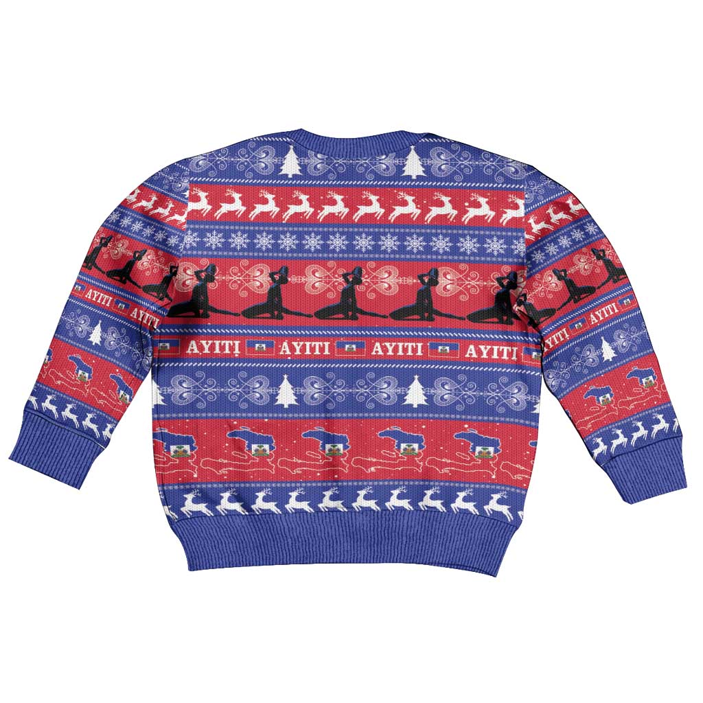 Haiti Christmas Kid Ugly Christmas Sweater Jwaye Nwel Ayiti Neg Marron Veve Vodou - Wonder Print Shop
