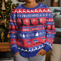 Haiti Christmas Kid Ugly Christmas Sweater Jwaye Nwel Ayiti Neg Marron Veve Vodou - Wonder Print Shop