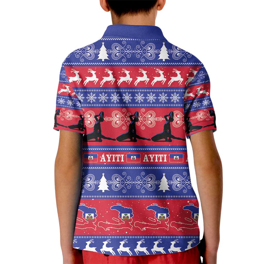 Haiti Christmas Kid Polo Shirt Jwaye Nwel Ayiti Neg Marron Veve Vodou - Wonder Print Shop