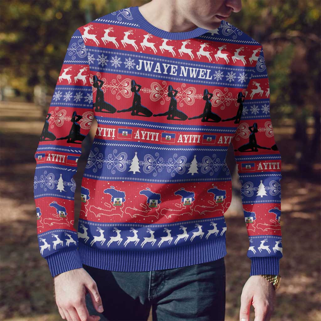 Haiti Christmas Ugly Christmas Sweater Jwaye Nwel Ayiti Neg Marron Veve Vodou - Wonder Print Shop