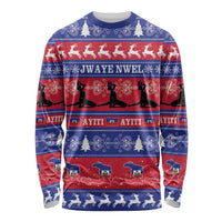 Haiti Christmas Long Sleeve Shirt Jwaye Nwel Ayiti Neg Marron Veve Vodou - Wonder Print Shop