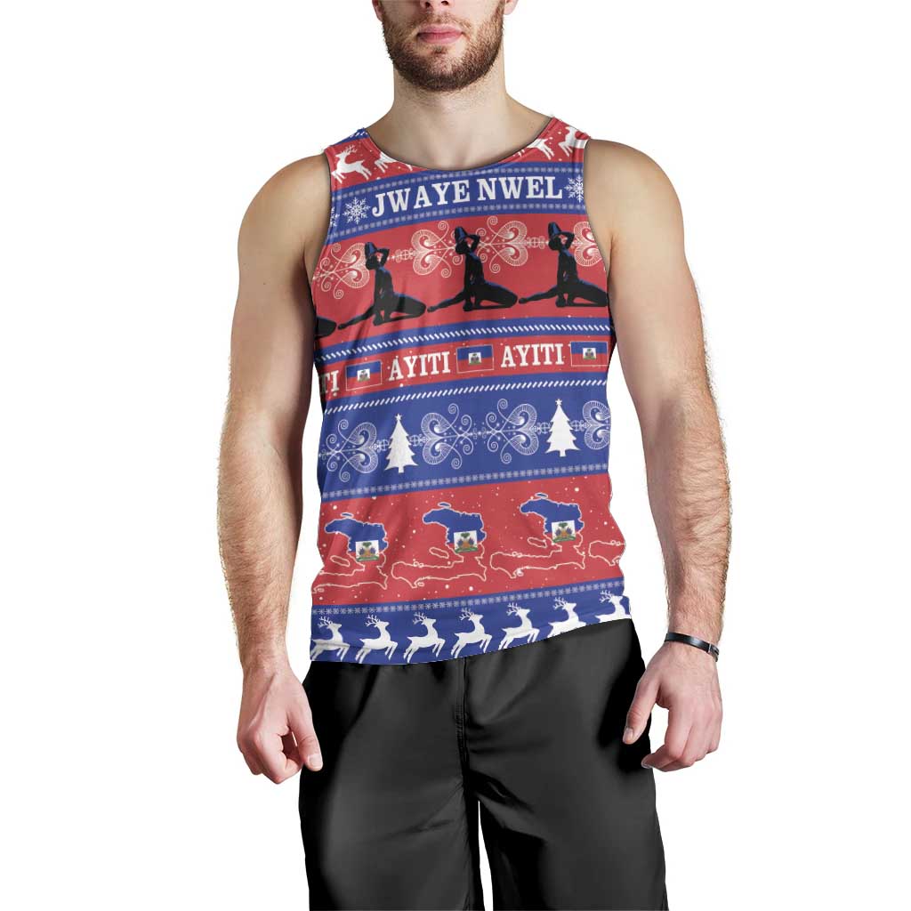 Haiti Christmas Men Tank Top Jwaye Nwel Ayiti Neg Marron Veve Vodou - Wonder Print Shop
