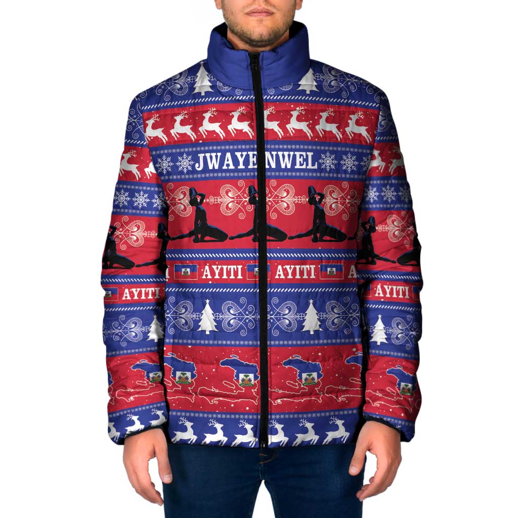 Haiti Christmas Padded Jacket Jwaye Nwel Ayiti Neg Marron Veve Vodou - Wonder Print Shop