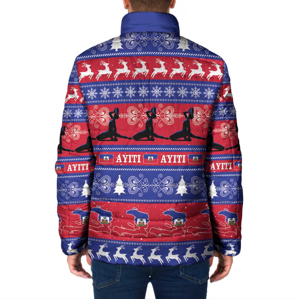 Haiti Christmas Padded Jacket Jwaye Nwel Ayiti Neg Marron Veve Vodou - Wonder Print Shop