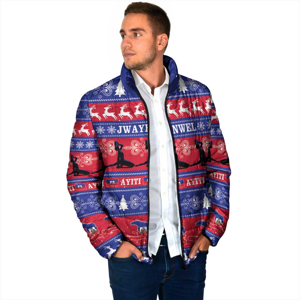 Haiti Christmas Padded Jacket Jwaye Nwel Ayiti Neg Marron Veve Vodou - Wonder Print Shop