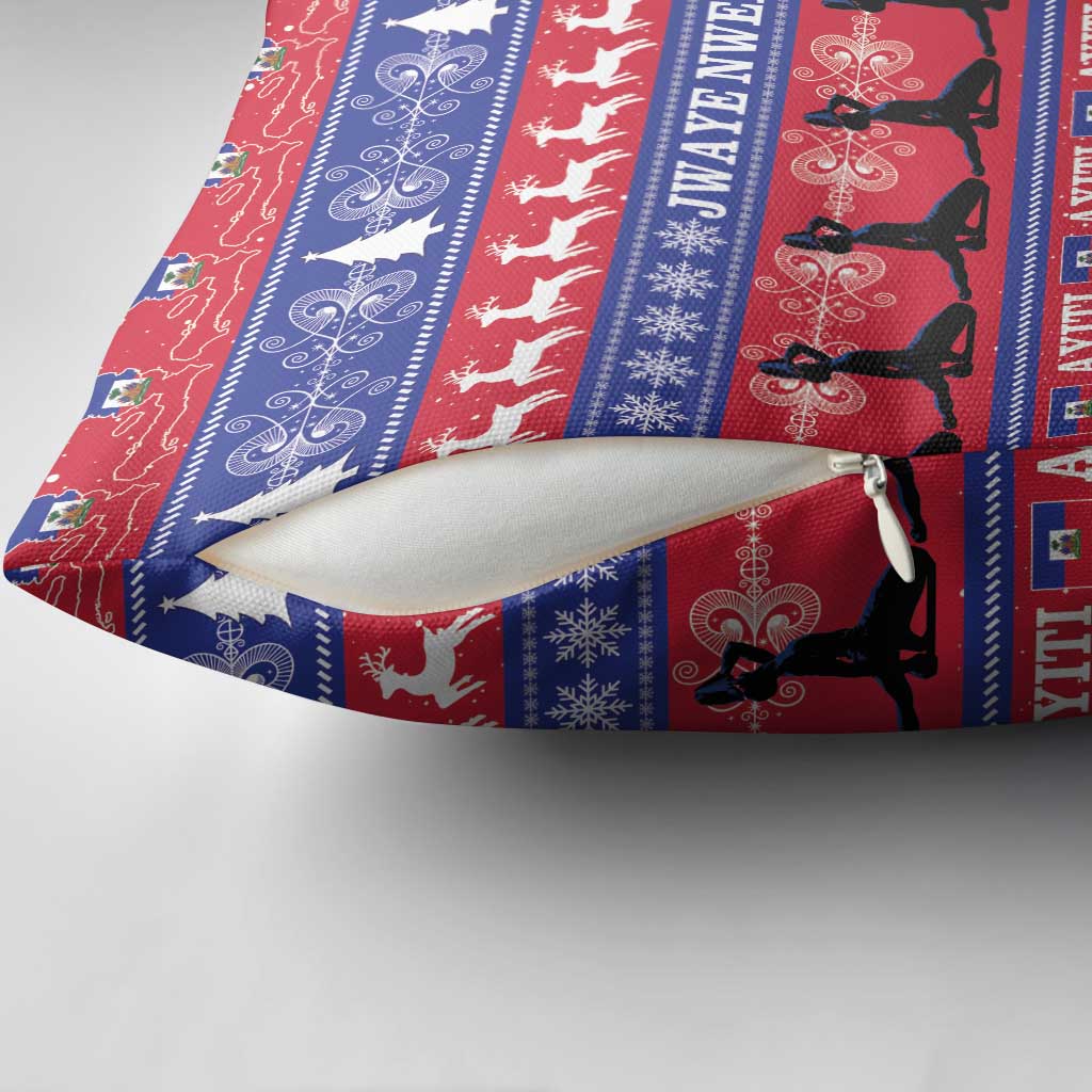 Haiti Christmas Pillow Cover Jwaye Nwel Ayiti Neg Marron Veve Vodou - Wonder Print Shop
