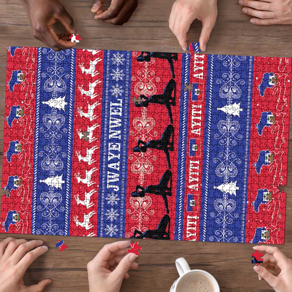 Haiti Christmas Puzzle Jwaye Nwel Ayiti Neg Marron Veve Vodou - Wonder Print Shop