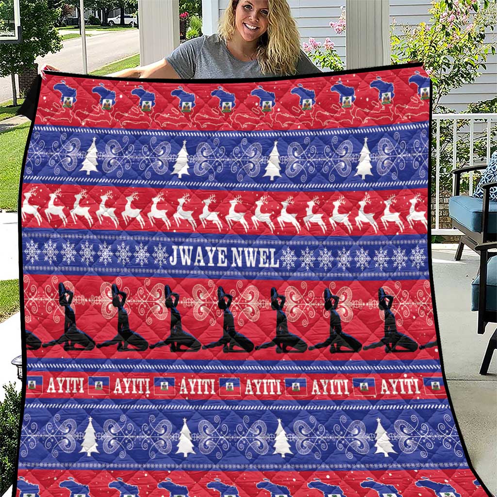 Haiti Christmas Quilt Jwaye Nwel Ayiti Neg Marron Veve Vodou - Wonder Print Shop