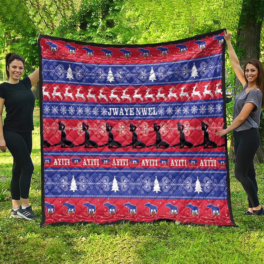 Haiti Christmas Quilt Jwaye Nwel Ayiti Neg Marron Veve Vodou - Wonder Print Shop