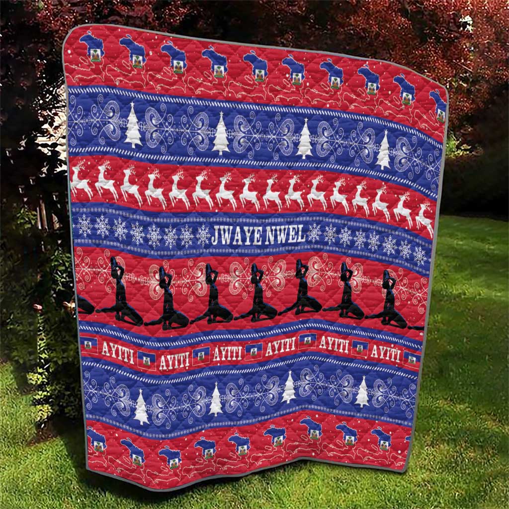 Haiti Christmas Quilt Jwaye Nwel Ayiti Neg Marron Veve Vodou - Wonder Print Shop