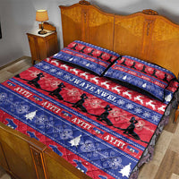 Haiti Christmas Quilt Bed Set Jwaye Nwel Ayiti Neg Marron Veve Vodou - Wonder Print Shop