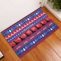 Haiti Christmas Rubber Doormat Jwaye Nwel Ayiti Neg Marron Veve Vodou - Wonder Print Shop