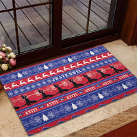 Haiti Christmas Rubber Doormat Jwaye Nwel Ayiti Neg Marron Veve Vodou - Wonder Print Shop