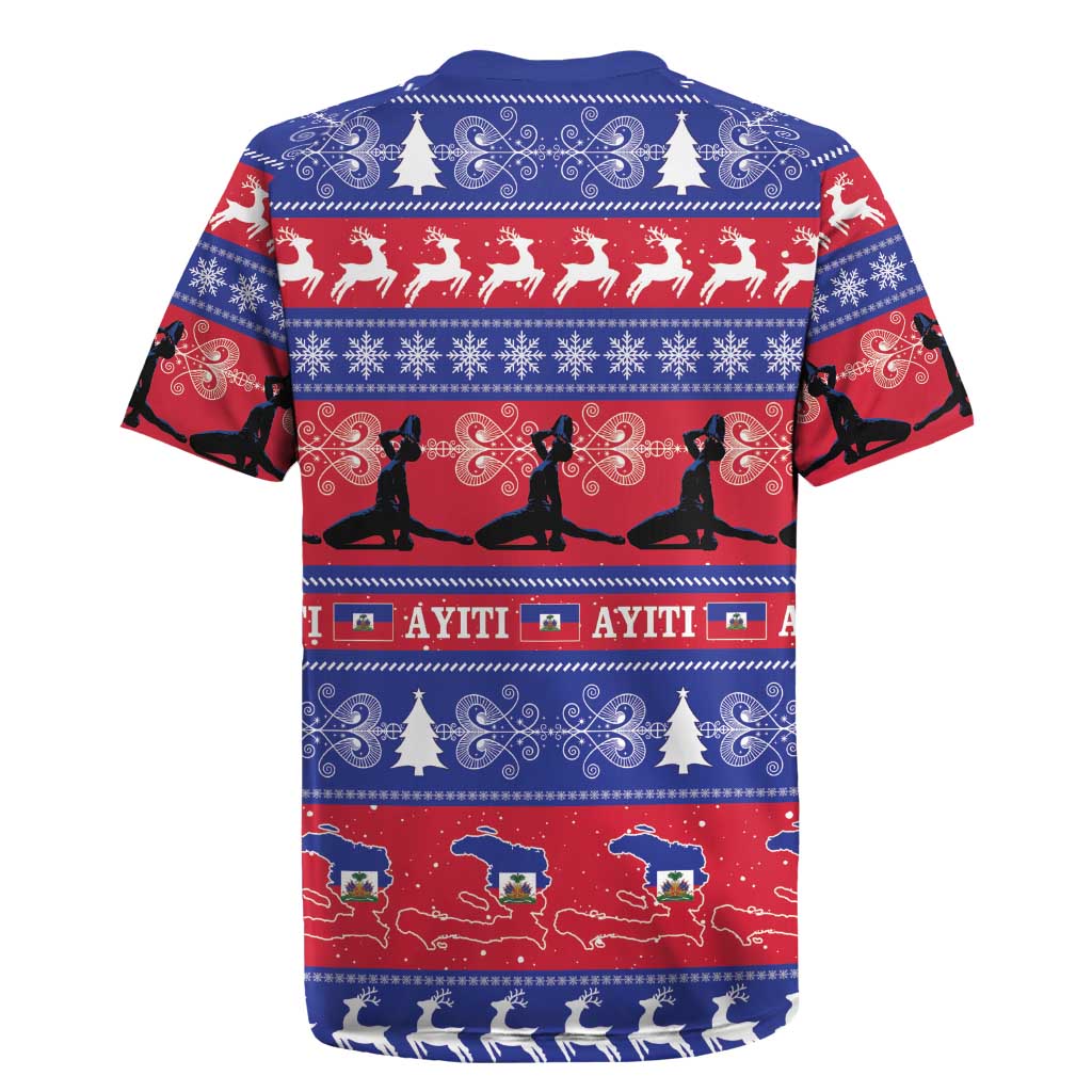 Haiti Christmas Rugby Jersey Jwaye Nwel Ayiti Neg Marron Veve Vodou - Wonder Print Shop