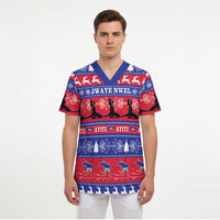 Haiti Christmas Scrub Top Jwaye Nwel Ayiti Neg Marron Veve Vodou - Wonder Print Shop