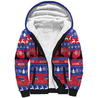 Haiti Christmas Sherpa Hoodie Jwaye Nwel Ayiti Neg Marron Veve Vodou - Wonder Print Shop