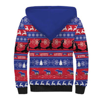Haiti Christmas Sherpa Hoodie Jwaye Nwel Ayiti Neg Marron Veve Vodou - Wonder Print Shop